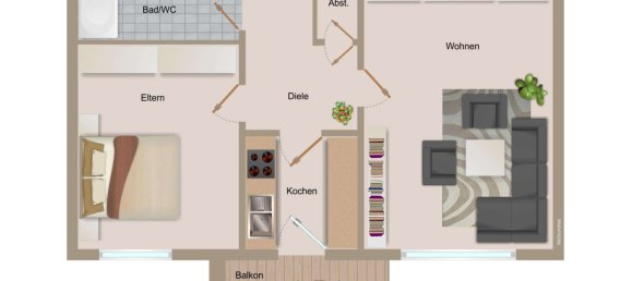 1 Schlafzimmer Wohnung in Günzburg, Germany, Nr. 263052 8