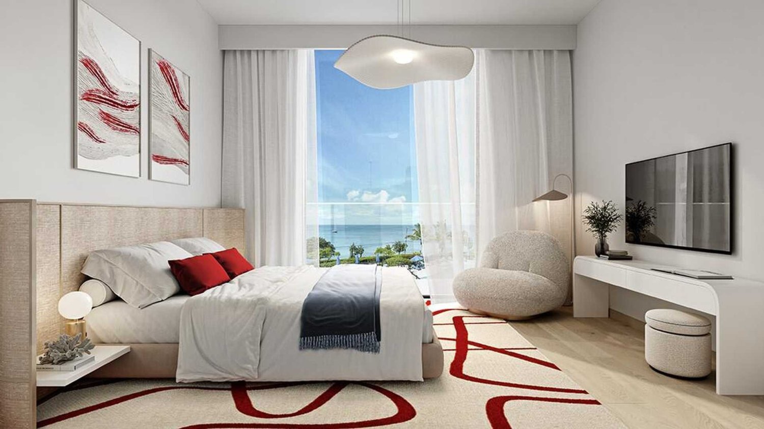 4 Schlafzimmer Wohnung in ROSSO BAY RESIDENCES, Al Marjan Island, UAE, Nr. 63123