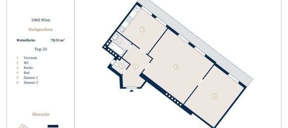 2-Zimmer Wohnung in Mariahilf, Austria, Nr. 236057 3