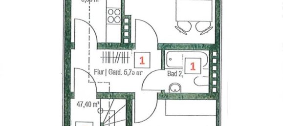 1 غرف نوم شقة في Bielefeld, Germany رقم 289696 9