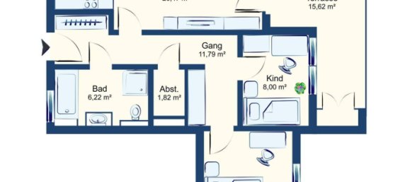 3 rooms Apartment in Lustenau, Austria No. 146982 14