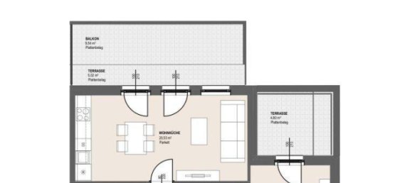 2غرفة شقة في Liesing, Austria رقم 254875 20