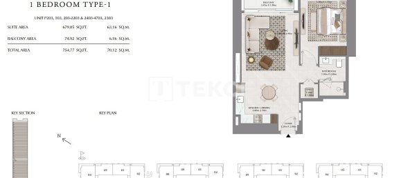 2 Schlafzimmer Wohnung in Dubai, UAE, Nr. 104747 13