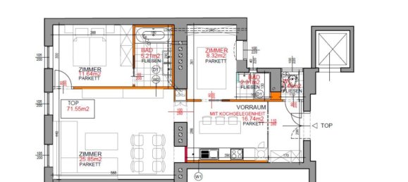 Apartamento de 3 divisões em Mariahilf, Austria N.º 173101 15