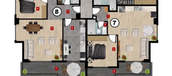 2 rooms Penthouse in Alanya, Turkey No. 9777 10