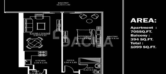Apartamento T1 em Jumeirah Village Circle, UAE N.º 27529 13