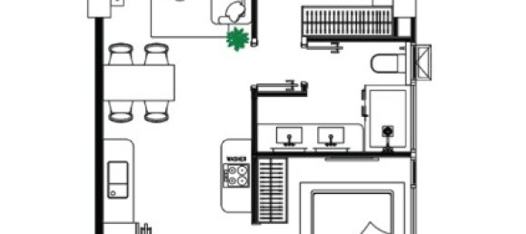 Apartamento de 2 dormitorios en Pattaya, Thailand No. 27401 2