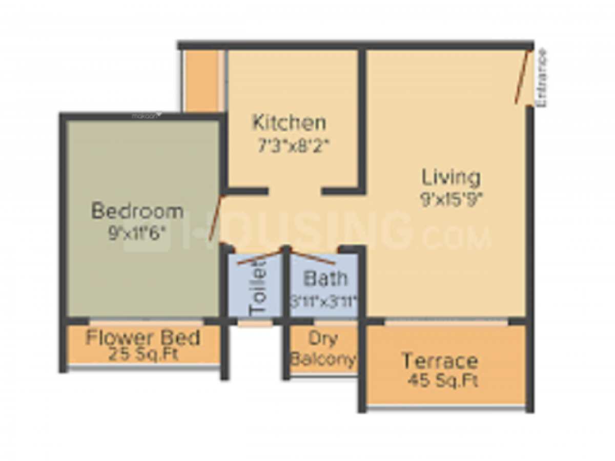 Дом с 2 спальнями в Мумбаи, Индия № 11409