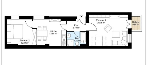 2 rooms Apartment in Mitte, Germany No. 343321 5