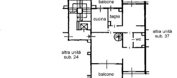 2-salle Appartement à Basiglio, Italy No. 3701 22