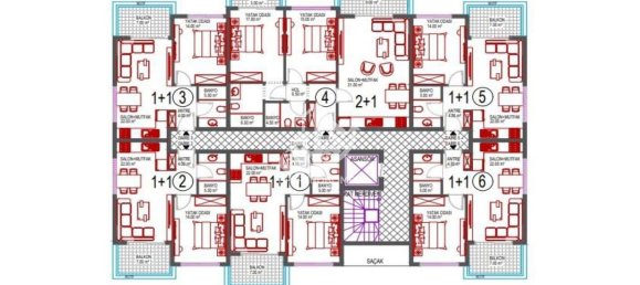 Wohnung 1+1 in Oba, Turkey, Nr. 11738 6