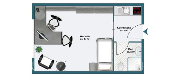 Студия в Потсдам, Германия № 46358 9