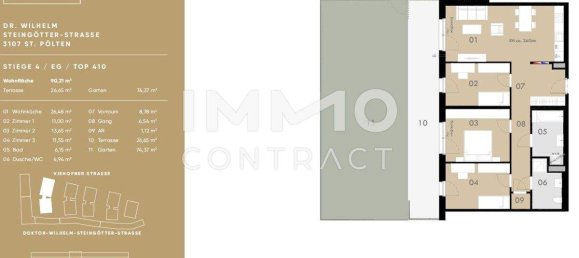 Apartamento de 4 divisões em St. Polten, Austria N.º 3538 13