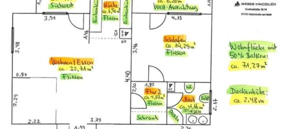 Apartamento de 1 dormitorio en Main-Taunus, Germany No. 314514 11