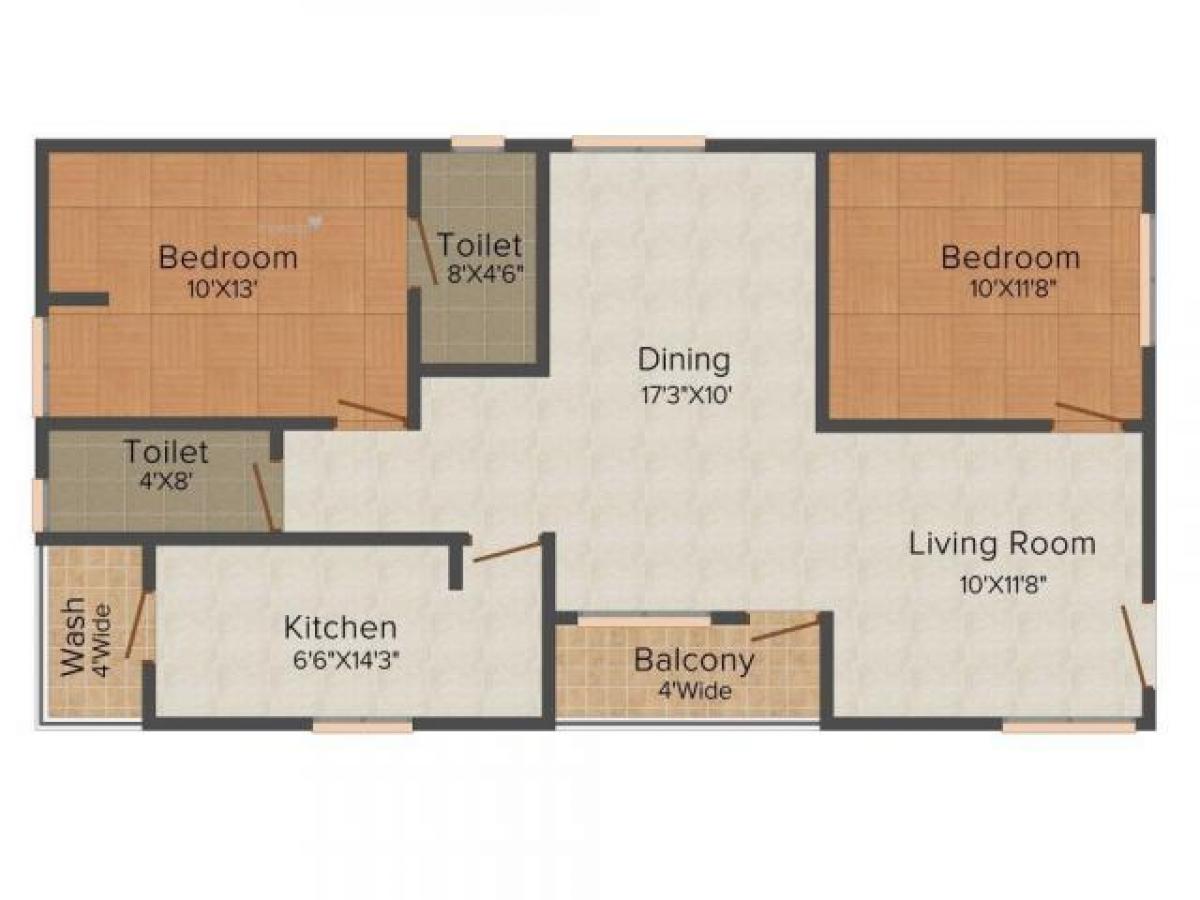 2 bedrooms House in Hyderabad, India No. 18635