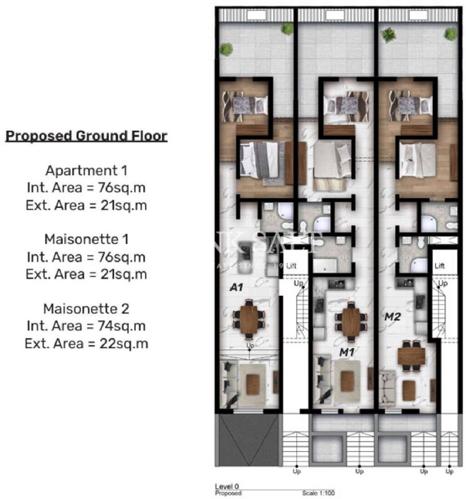 Apartamento T2 em Saint Paul's Bay, Malta N.º 1685