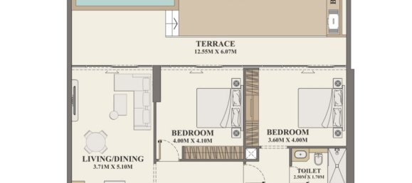 2 chambres Appartement à Celeste Heights, Al Furjan, UAE No. 65360 2