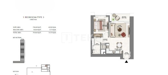 Квартира с 3 спальнями в Дубай, ОАЭ № 111808 13