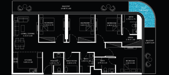 Estudio en Business Bay, UAE No. 121487 13