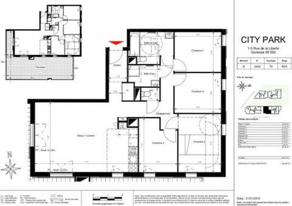 4 chambres Appartement à Gonesse, France No. 37060