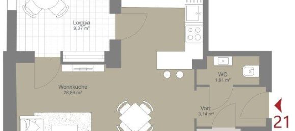 2غرفة شقة في Vienna, Austria رقم 116995 16