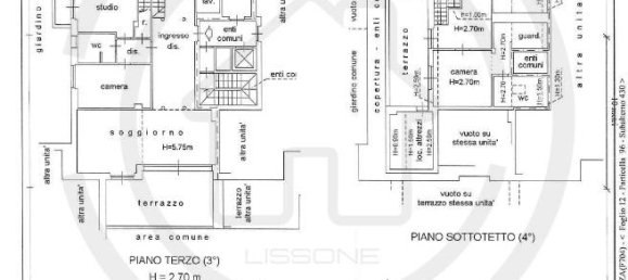 Пентхаус с 8 комнатами в Монца, Италия № 66096 37