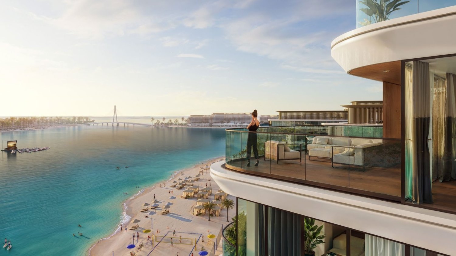 Квартира с 2 спальнями в Delphine Beach Residences, Умм-эль-Кайвайн, ОАЭ № 63970