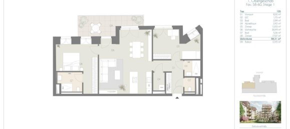 Квартира с 3 комнатами в Виден, Австрия № 147446 15