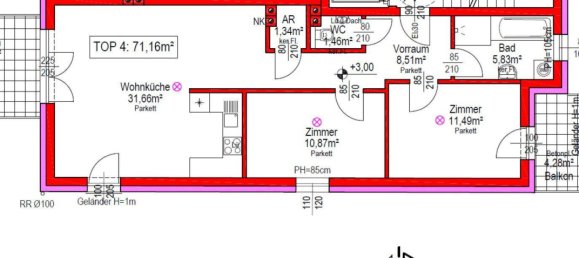 3غرفة شقة في Vienna, Austria رقم 156934 11