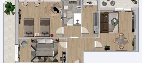 3 rooms Apartment in Rome, Italy No. 46836 35