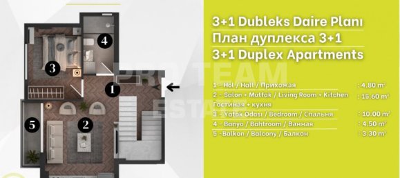 4 rooms Apartment in Muratpasa, Turkey No. 27815 15