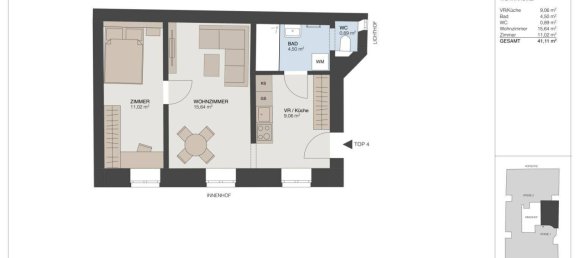 Квартира с 2 комнатами в Йозефштадт, Австрия № 216094 13