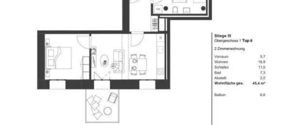 Apartamento de 2 habitaciónes en Vienna, Austria No. 3385 16