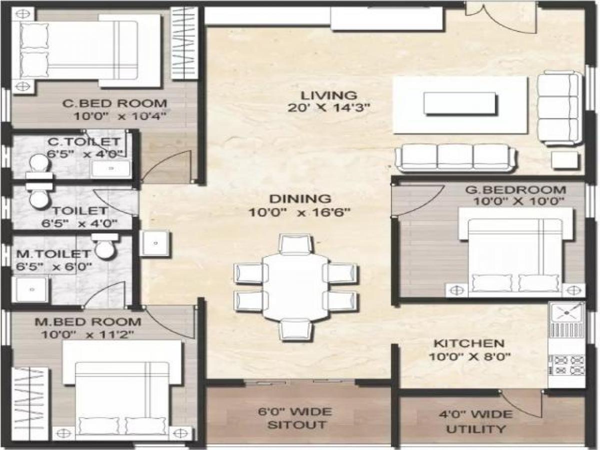 3 bedrooms House in Guntur, India No. 43433