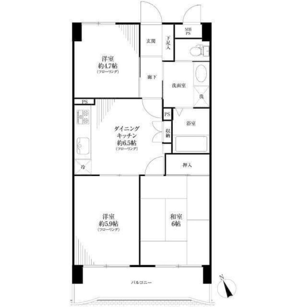 3 Schlafzimmer Wohnung in Saitama, Japan, Nr. 3630