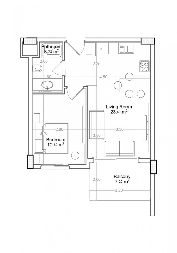 Wohnung 1+1 in Yekta Green Life Gazipasa Residence, Gazipasa, Turkey, Nr. 39492 1