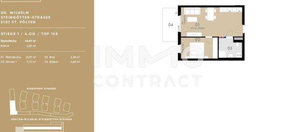 1 bedroom Apartment in St. Polten, Austria No. 4588 15