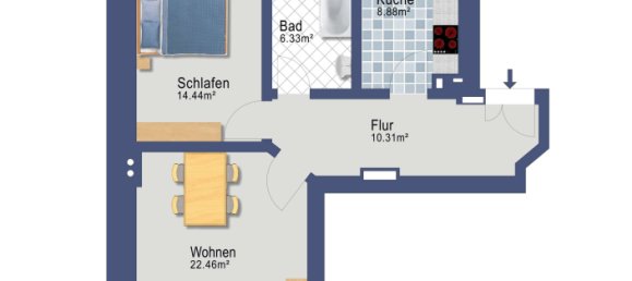 1 chambre Appartement à Leipzig, Germany No. 46638 83