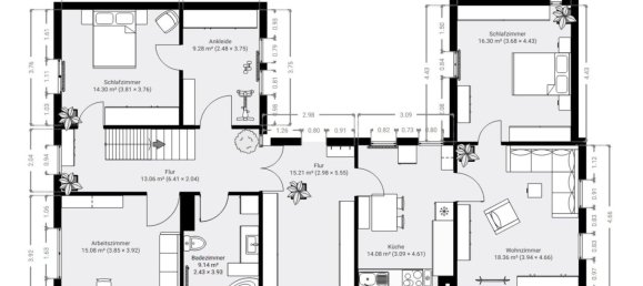 Таунхаус с 2 спальнями в Айхсфельд, Германия № 284496 5