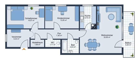 3 rooms Apartment in Henndorf am Wallersee, Austria No. 223519 2