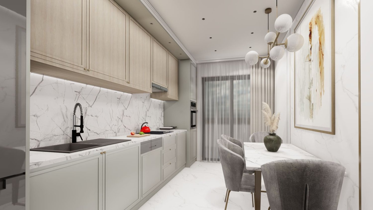 Apartment 1+1 in Life Garden, Oba, Turkey No. 35083