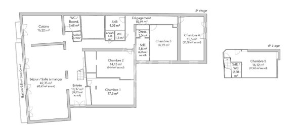 5 bedrooms Apartment in Paris, France No. 142145 18