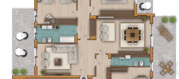 Квартира с 3 комнатами в Бергамо, Италия № 2193 21