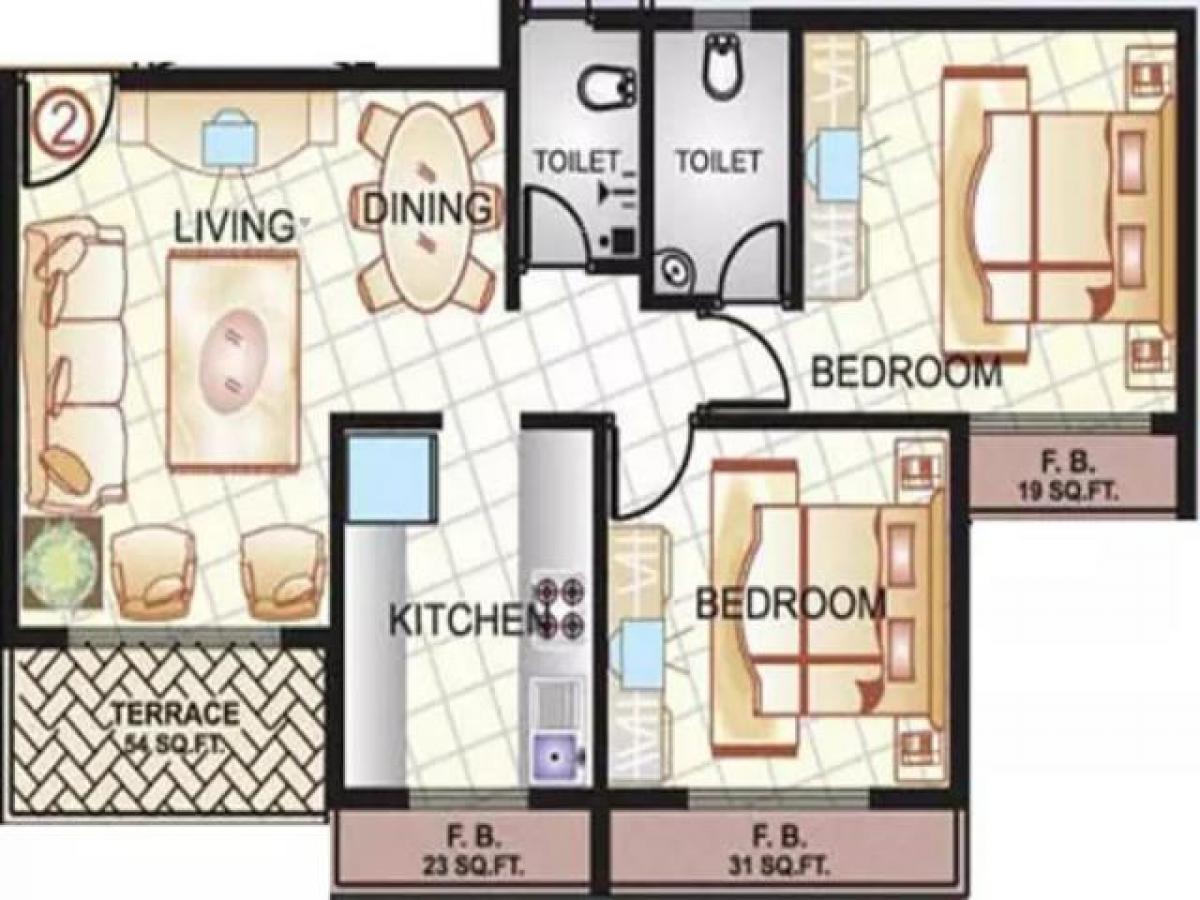 2 bedrooms House in Mumbai, India No. 25929