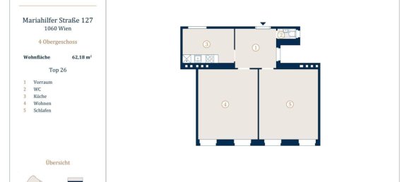 2 rooms Apartment in Mariahilf, Austria No. 126587 9