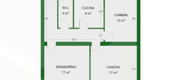 3 rooms Apartment in Rome, Italy No. 26526 3