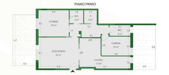 3 rooms Apartment in Bari, Italy No. 227627 6