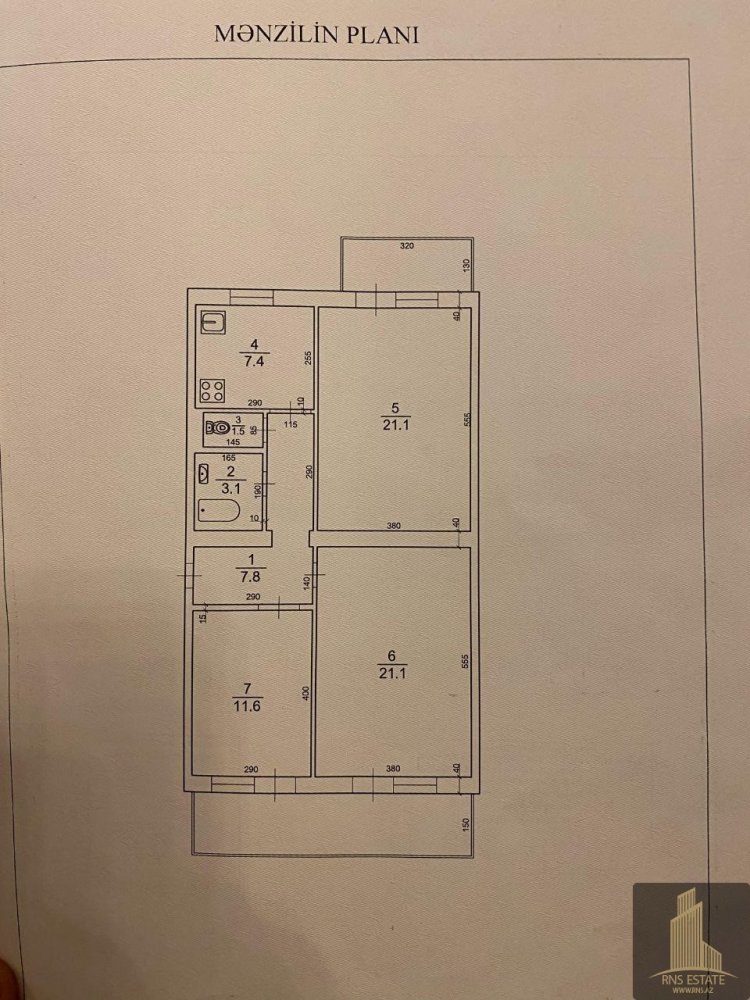 3 غرف نوم شقة في Nasimi, Azerbaijan رقم 2249