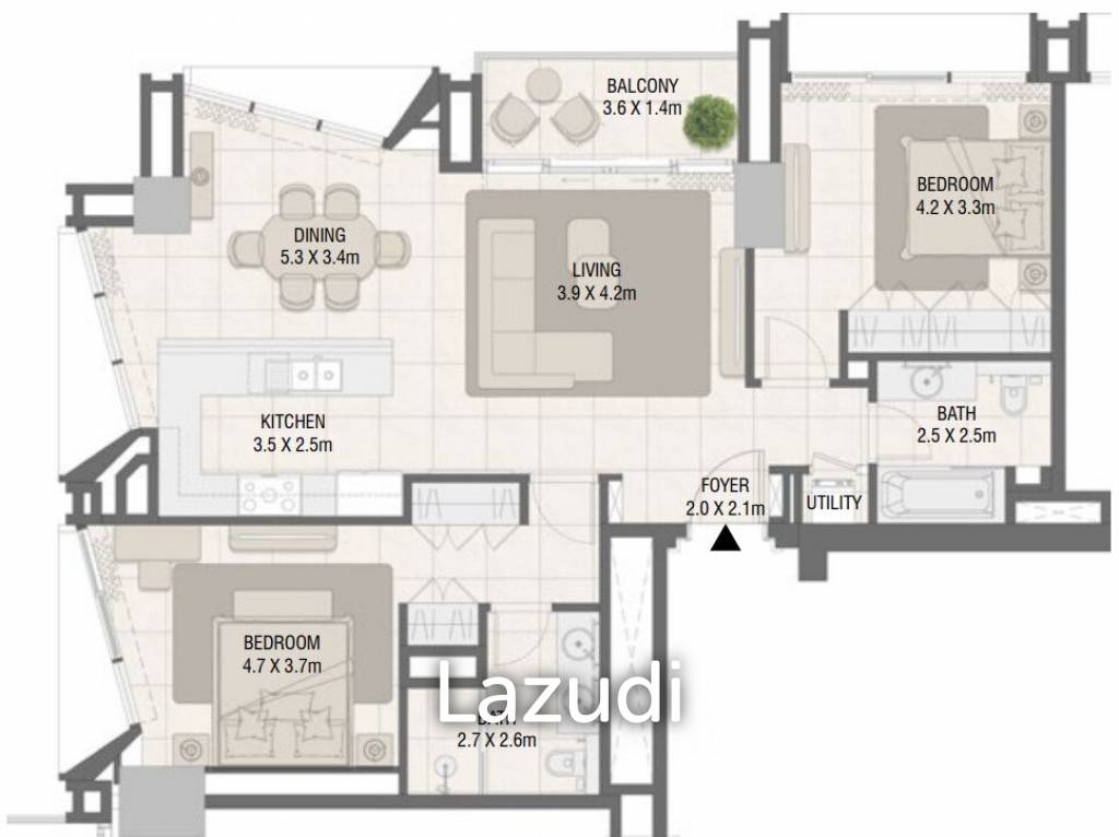 2 bedrooms Apartment in Dubai, UAE No. 18147