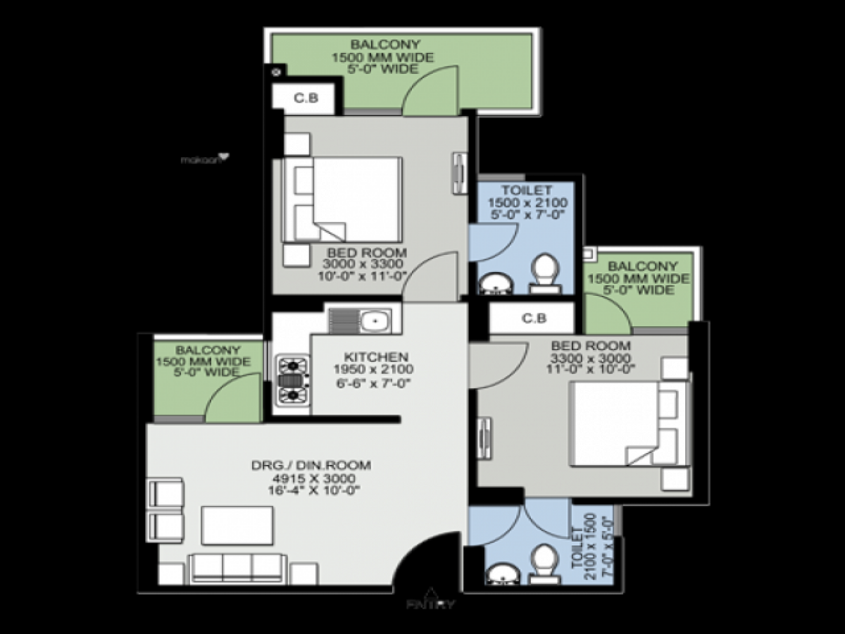 2 chambres Maison à Noida, India No. 66833